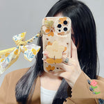 Wavly  Autumn Leaves Silk Scarf Phone Case