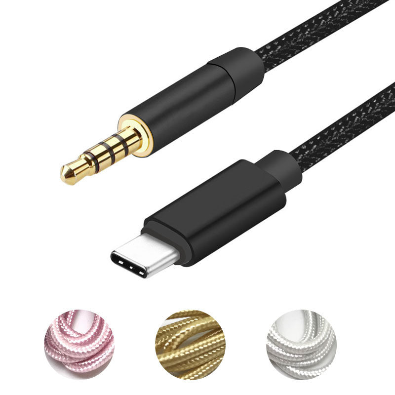Wavly Type-C to 3.5mm AUX Audio Cable  Braided Car Audio Line