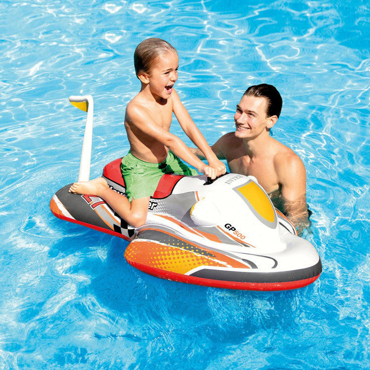 Wavly  Kids Water Inflatable Motor Airship Toy  Floating Water Ride
